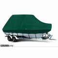 Eevelle Boat Cover BAY BOAT Rounded Bow, Center Console, TTop, Outboard Fits 25ft 6in L up to 120in W Green SFBCCTT25120B-HTR